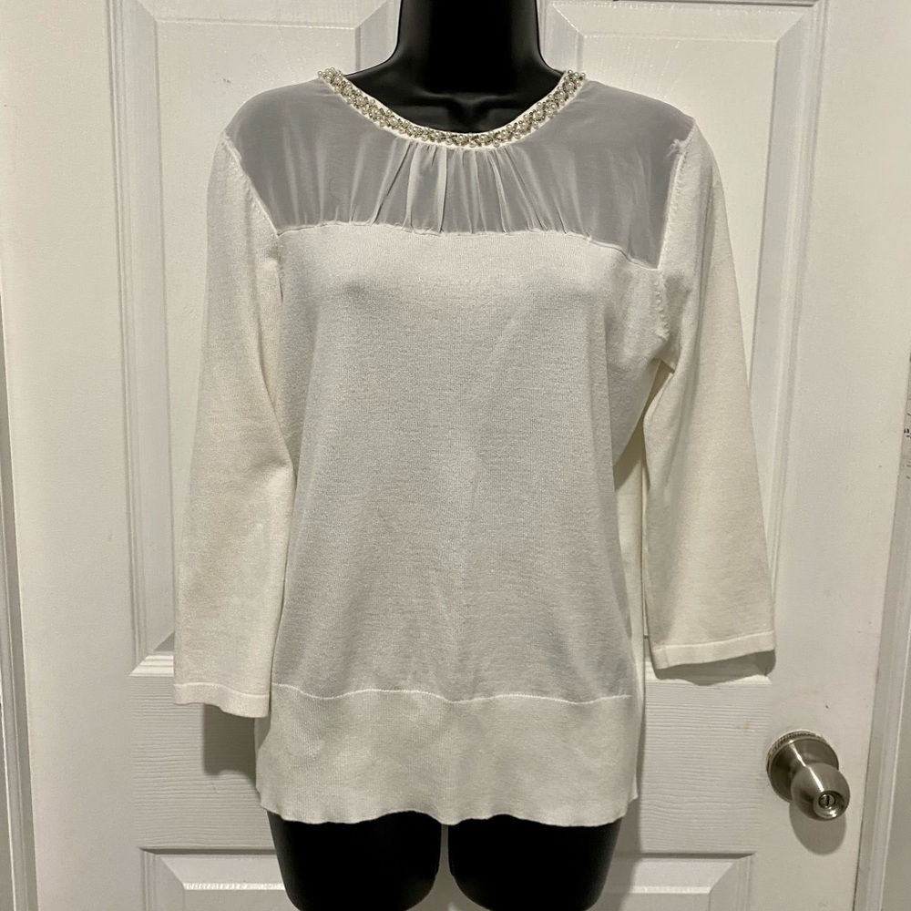 White Sweater Blouse
